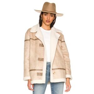 Line & Dot - Kinsley Faux Shearling Coat - Taupe